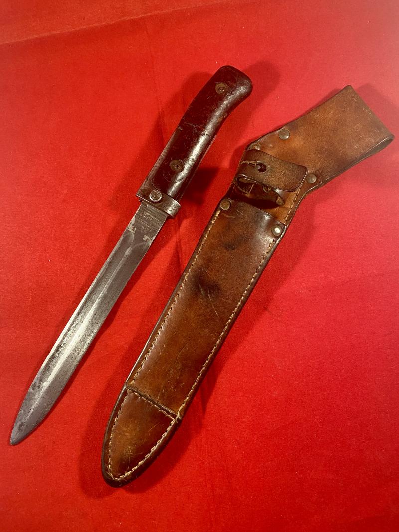 Vintage Czech Army VZ 58 Bayonet with Leather Scabbard c1986