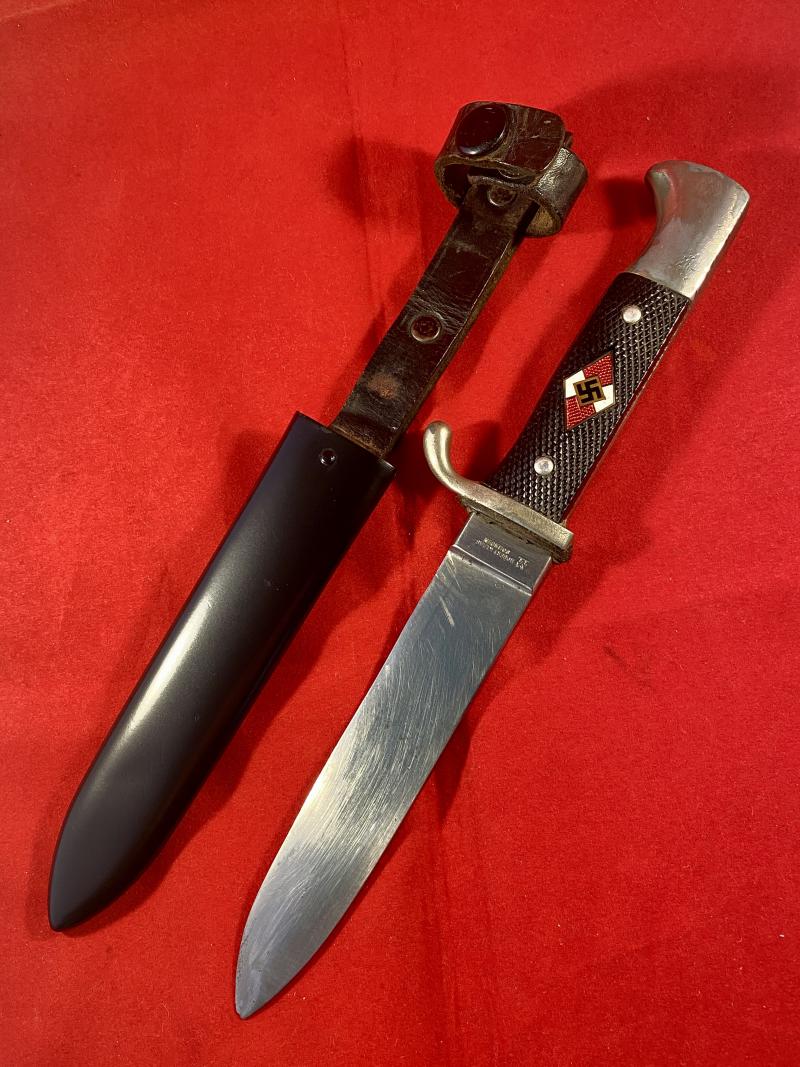 Early Double Proofed Hitler Youth Knife by Robert Klaas - Dated 1938