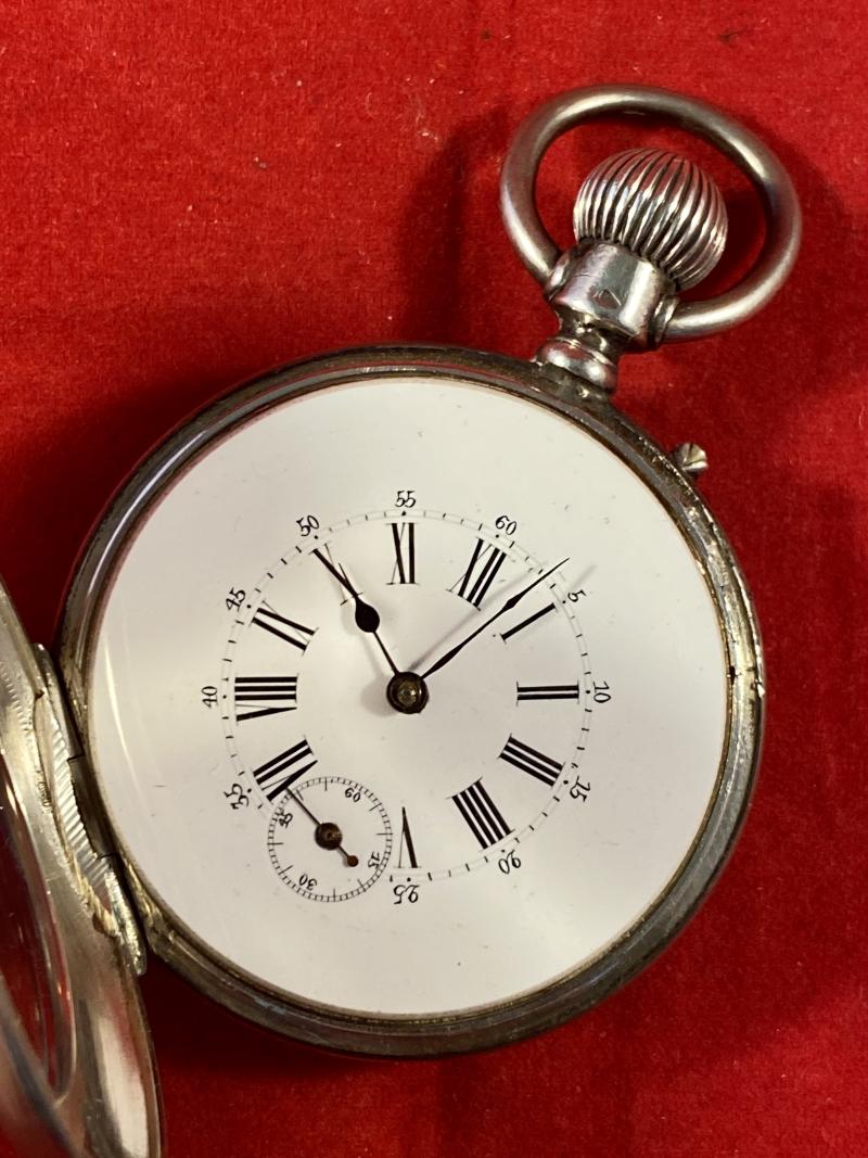 Extra Photos of Rare Imperial German “Hussar” Swiss Silver Pocket Watch - 50990