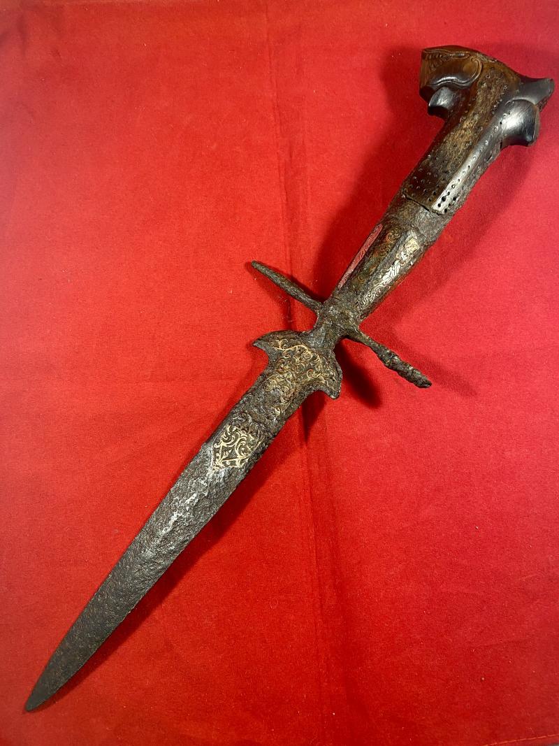 Rare 18th Century Sinhalese Patisthanaya Polearm Spearhead Converted into a Short Sword