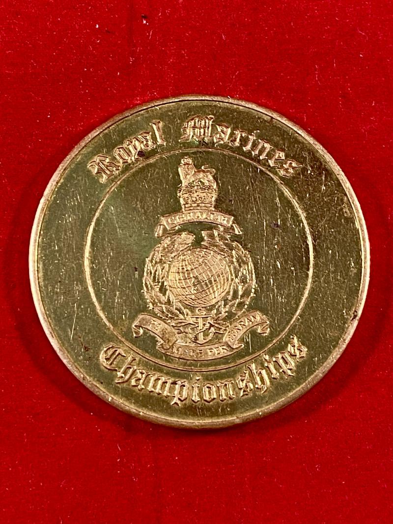 Vintage Royal Marines Championships Gilt Bronze Medallion