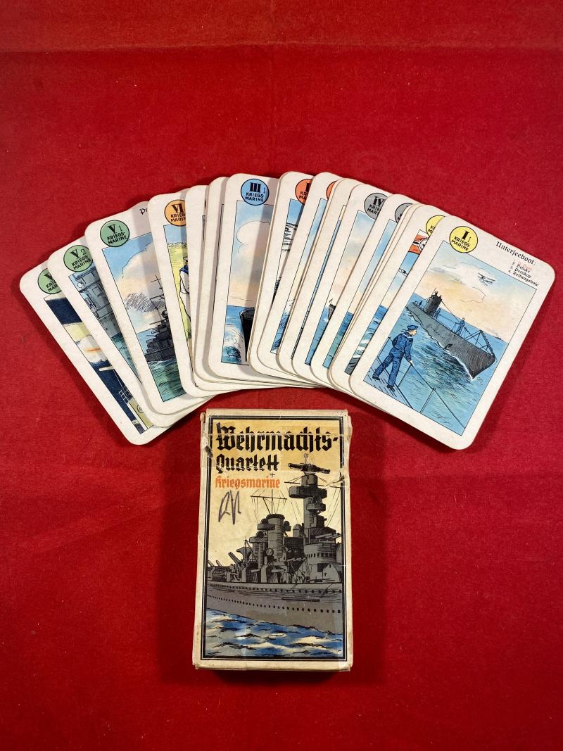 WW2 German Card Game - Wehrmachts Quartett Kriegsmarine – Owner Named and Dated 1942