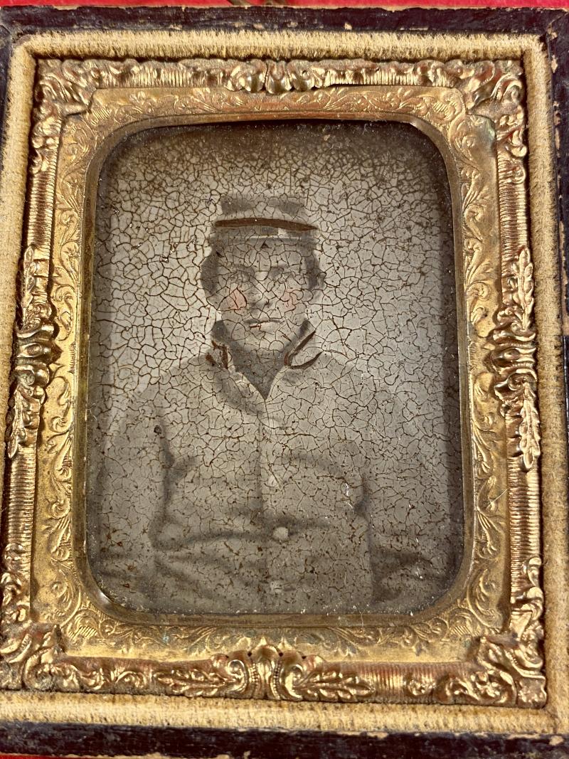 Original U.S. Civil War Unidentified Confederate CSA Soldier in Uniform - “Ninth Plate” Tintype