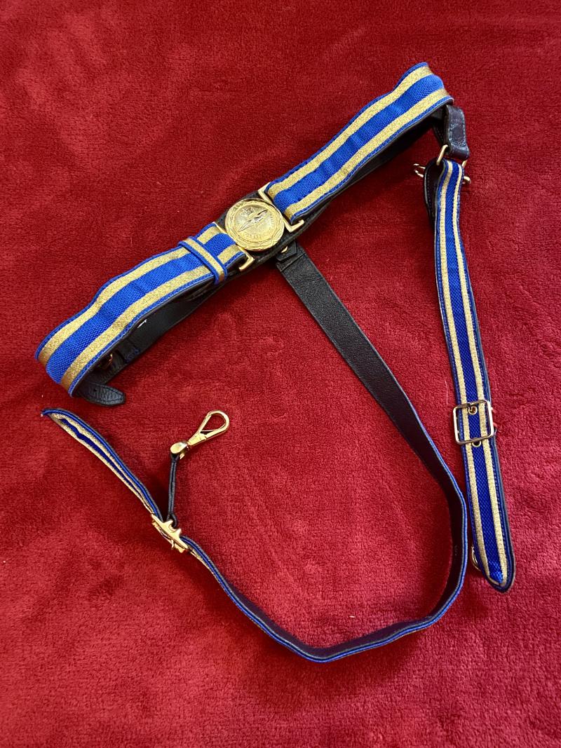 Genuine Royal Air Force (RAF) Ceremonial Sword Belt with hangers for Officers Below Air Rank 30 – 34”