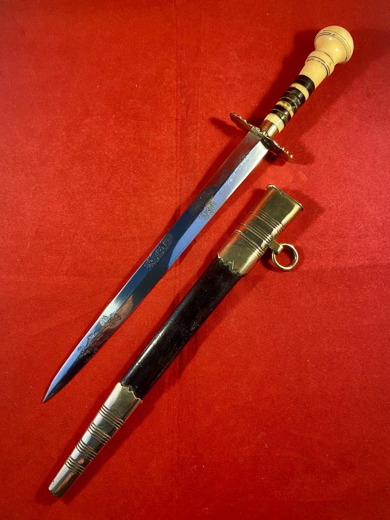 George III - Trafalgar Period - Royal Navy Officer’s Dirk with Scabbard c1800