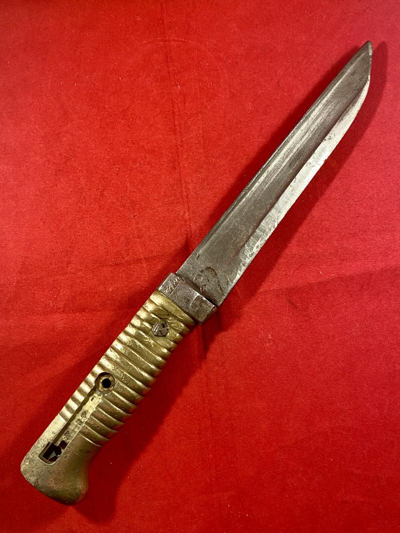 French Chassepot M1866 Bayonet Shortened to a WW1 Close Combat Trench Knife