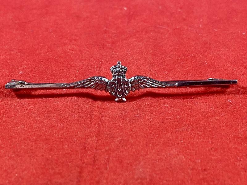 WW2 Chrome Plated RAF “Wings” Sweetheart Bar Brooch c1940