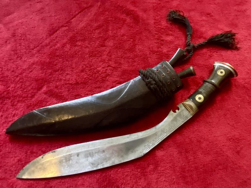 Large WW2 “Bring Back” Burma Kukri Knife Attributed to RAF WAG - Frank Harry Thomas