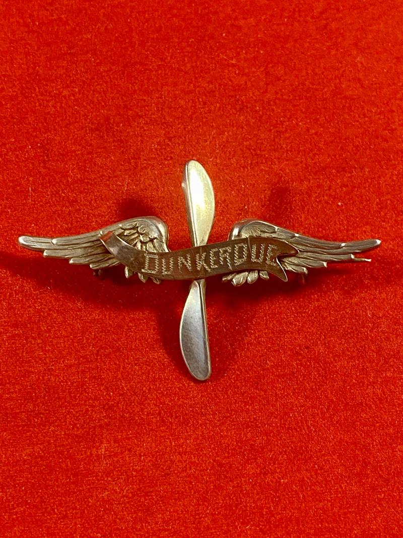 Unusual WW2 USAAF Cadet Overseas Sweetheart Brooch - DUNKERQUE