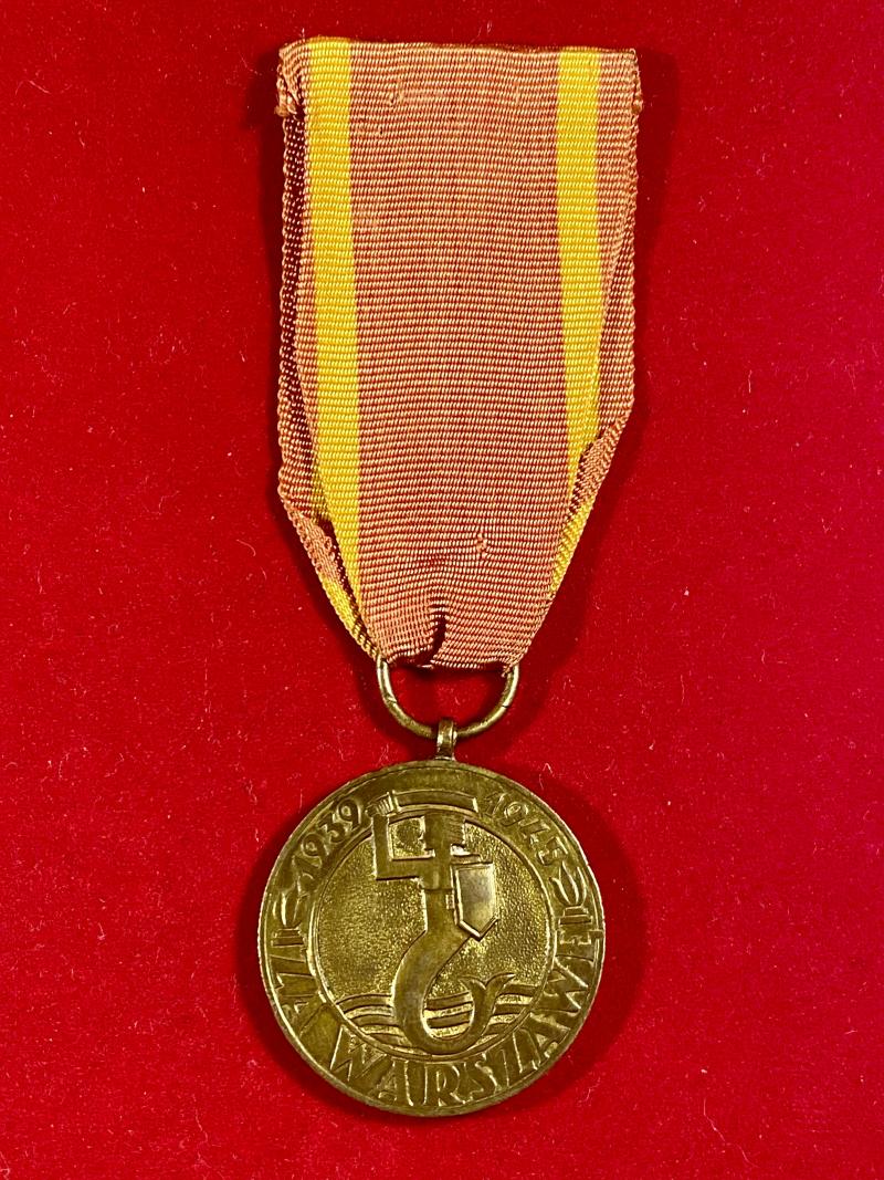 Genuine WW2 (Poland) Medal for Warsaw 1939-1945