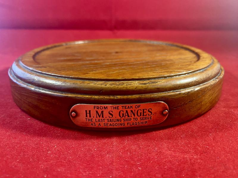 Large Tea Pot or Display Stand made from the Teak Wood of H.M.S. GANGES c1930