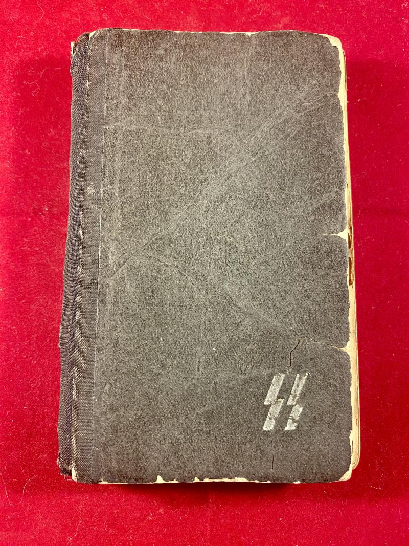 Original WW2 German 1944 SS Pocket Diary - Der Soldatenfreund – With Entries and Named to an SS- Unterscharfuhrer