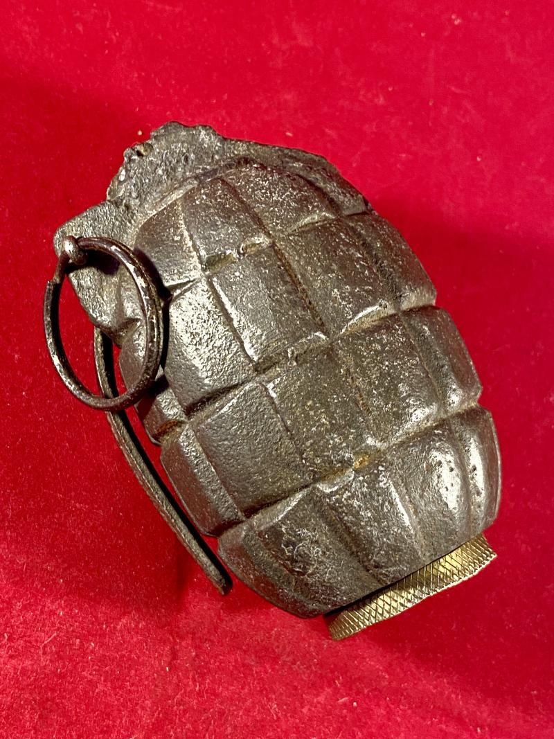 INERT Original 1916 WW1 British No5 Mk1 Mills Hand Grenade - Vickerys Patent Ltd