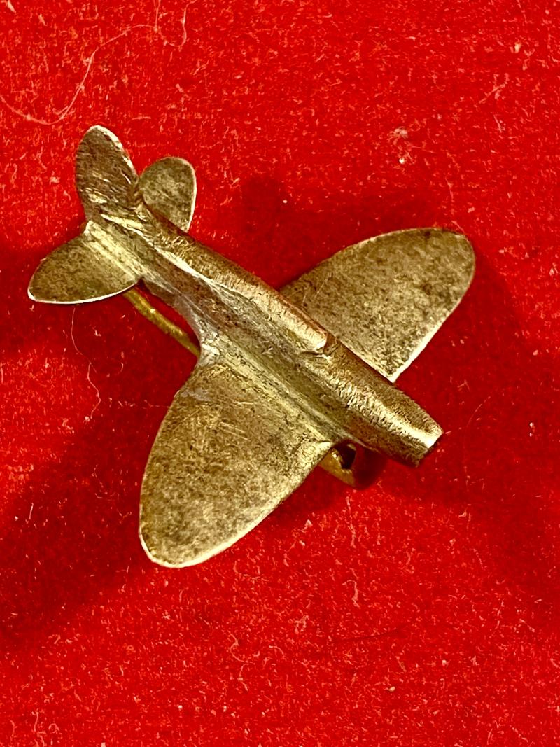 Original Small WW2 “Trench Art” RAF Spitfire Sweetheart Brooch