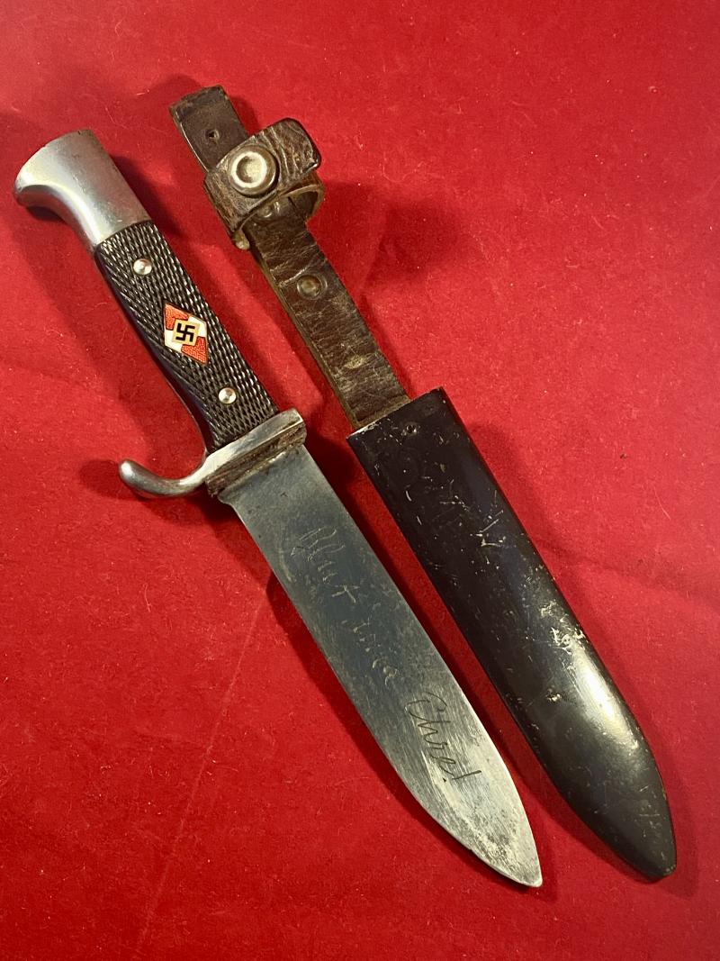 Original Early 1933-1936 Hitler Youth Knife by PUMA with Blut und Ehre! Motto