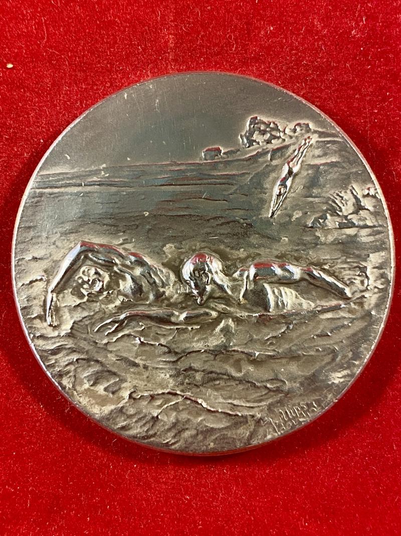 Silver Sea Cadet Corps National Championships Swimming Medallion by F. Phillips Aldershot