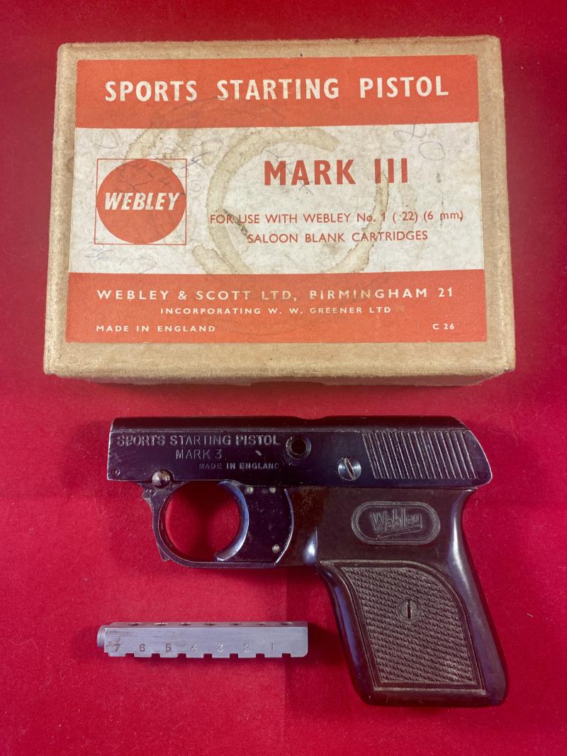 WEBLEY Mark III Starting Pistol with Original Box c1950
