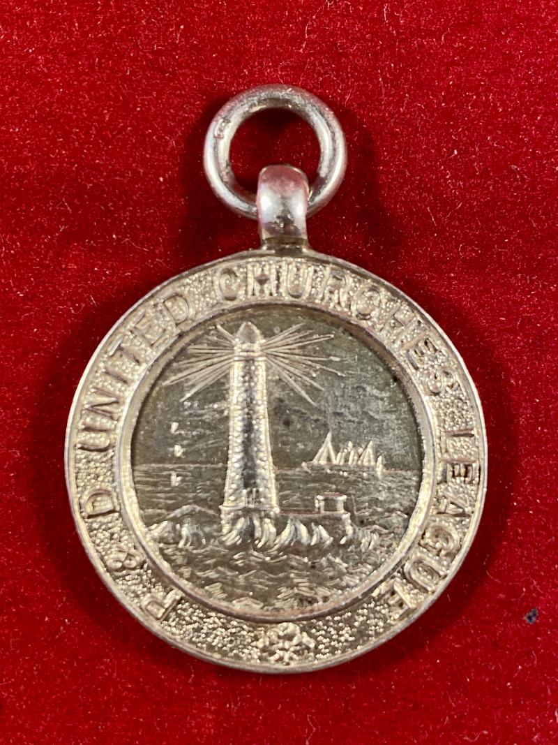 Vintage Pictorial Hallmarked Silver Award Fob (1930) for Plymouth & Devon United Churches – Evening Cricket League Winners 1939