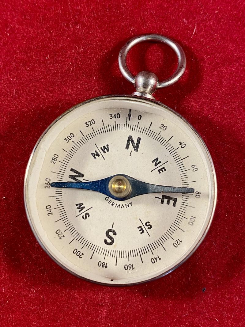 Near Mint Vintage German Chrome Pocket Compass