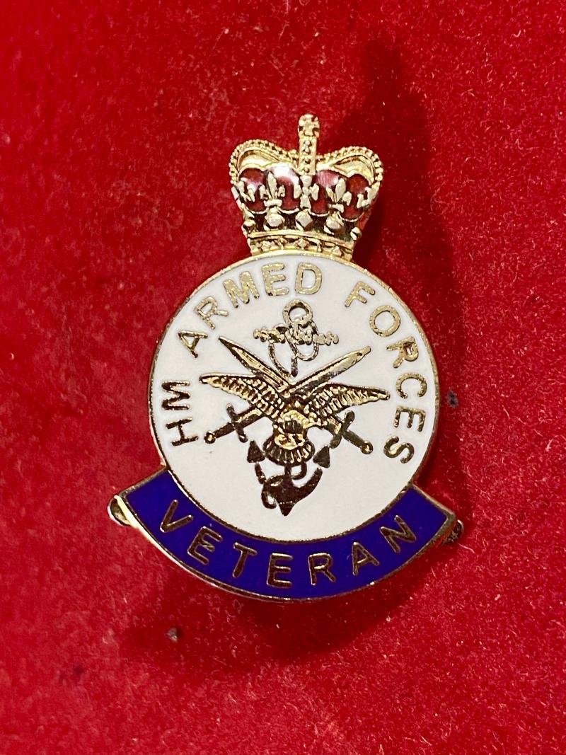 HM Armed Forces Veteran Remembrance Souvenir Enamel Pin Badge