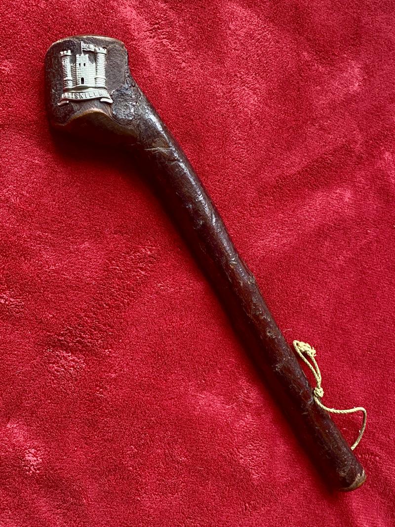 Antique Irish “The 6th Inniskilling Dragoons” Blackthorn Shillelagh