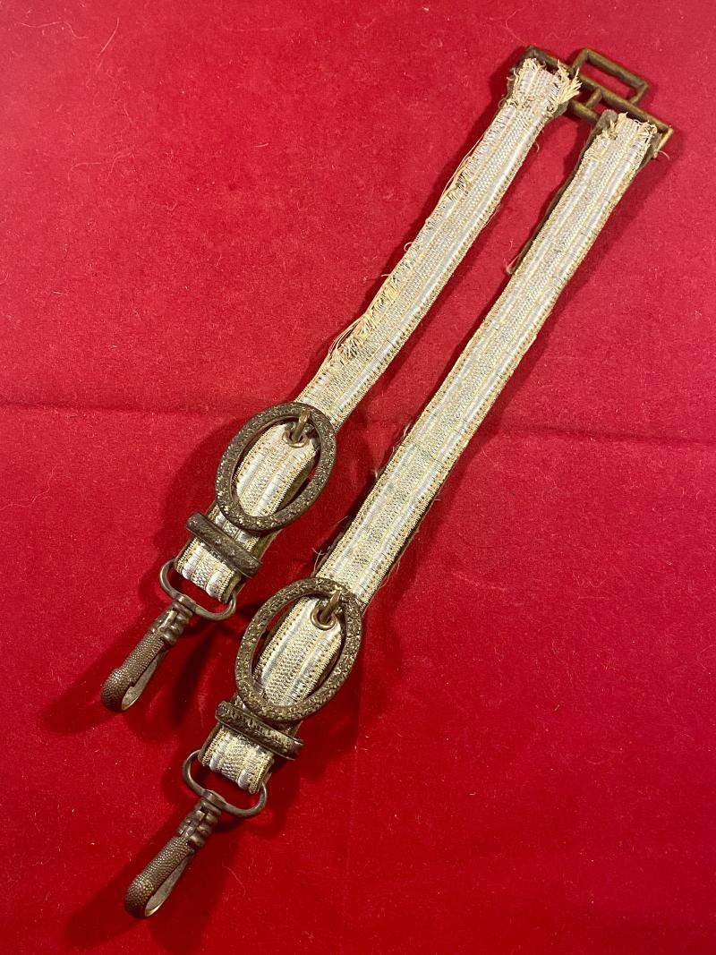 Early WW2 German Army Officers Dagger Hangers with all Brass Fittings but Straps in Worn Aged Condition