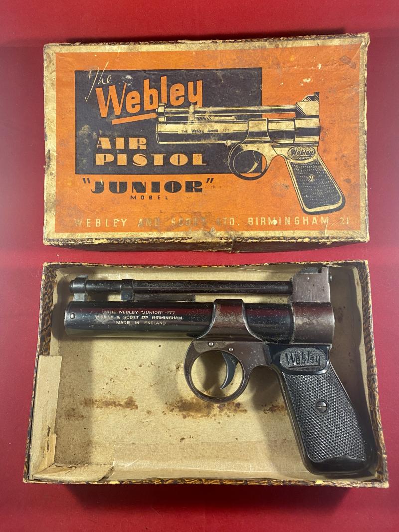 Post 1958 Webley Junior Series 2 .177 Calibre Air Pistol with Original Box/Instructions