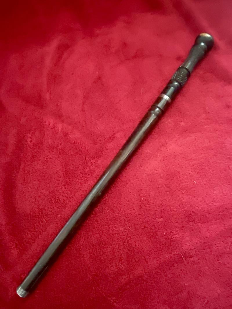 Unusual African Carved Wooden Swagger Stick with Concealed Blade