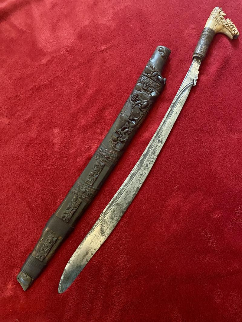 19th Century Borneo Jimpul Head Hunting Sword – Dayak - Kalimantan Borneo