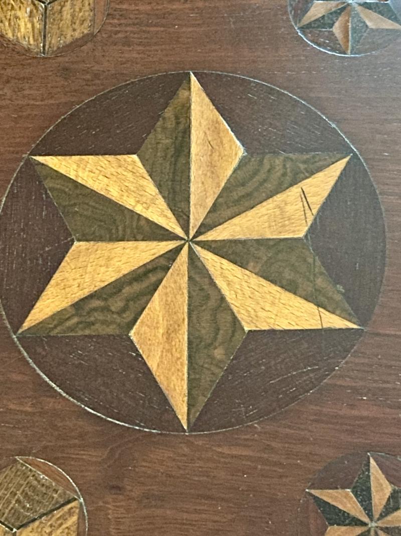 Large Antique Georgian Inlaid Wooden Jewellery Box