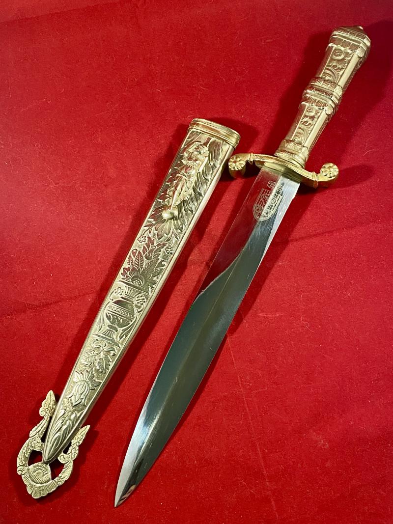 Large Ornate South American Gaucho Dagger or Daga with German Makers Stamp of - Di Medici Solingen