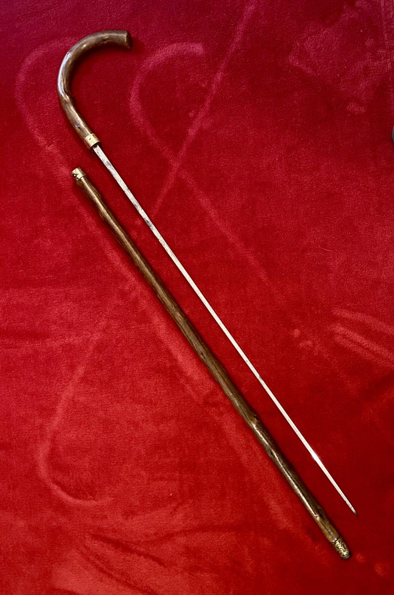 Rare Antique Victorian Custom Officer's “Rummage” Swordstick by MOLE of Birmingham c1850