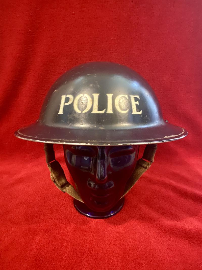 WW2 British POLICE Steel Brodie MKII Helmet by BMB dated 1939