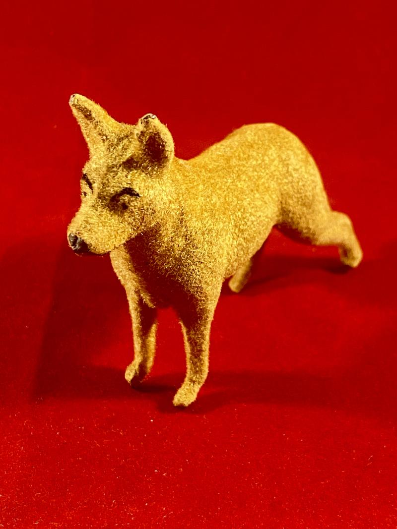 Lead Cast - Felt Covered - Wild Dog Toy Figure from the Taylor & Barrett Zoo Series c1940