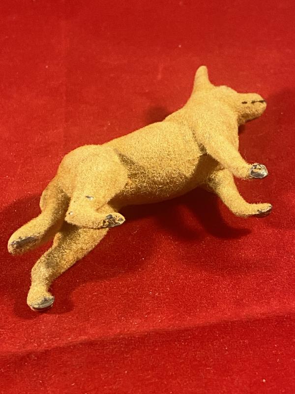 Lead Cast - Felt Covered - Wild Dog Toy Figure from the Taylor & Barrett Zoo Series c1940