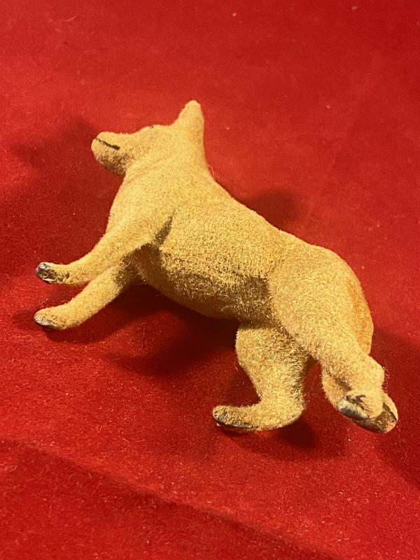 Lead Cast - Felt Covered - Wild Dog Toy Figure from the Taylor & Barrett Zoo Series c1940