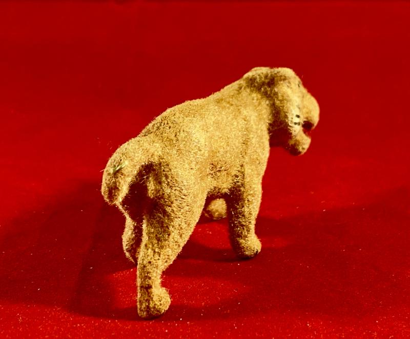 Lead Cast - Felt Covered – Lion Toy Figure from the Taylor & Barrett Zoo Series c1940