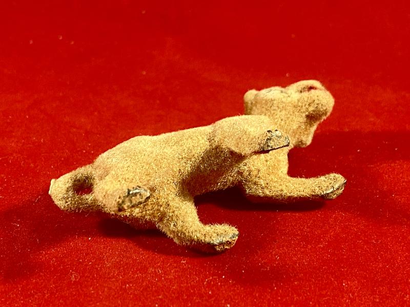 Lead Cast - Felt Covered – Lion Toy Figure from the Taylor & Barrett Zoo Series c1940