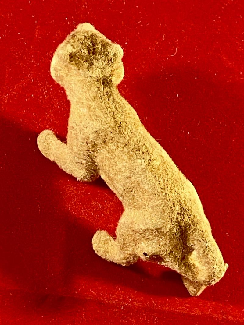 Lead Cast - Felt Covered – Lion Toy Figure from the Taylor & Barrett Zoo Series c1940