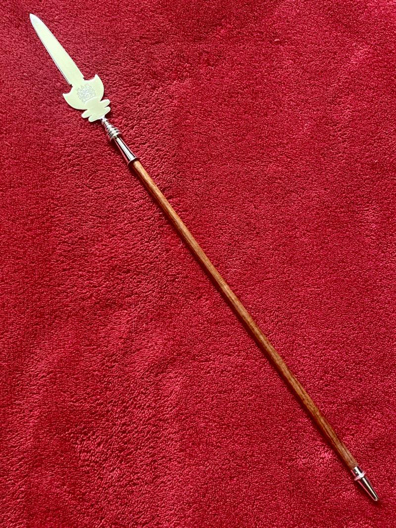 Scarce 15” Miniature Partizan Polearm as Carried by Tower of London Beefeaters with Silver Spike and Butt by Wilkinson Sword – Mint in Box c1978