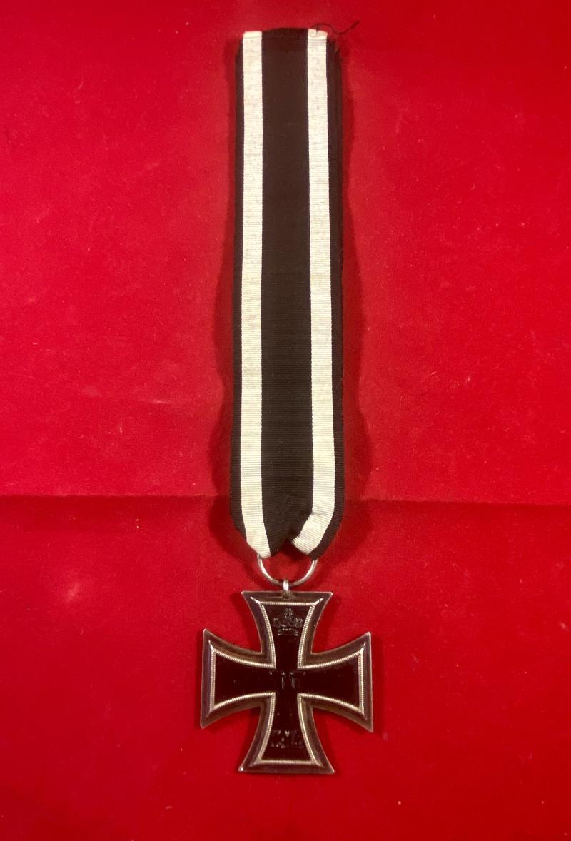 Original German WW1 1914 Iron Cross Medal 2nd Class with Long Ribbon