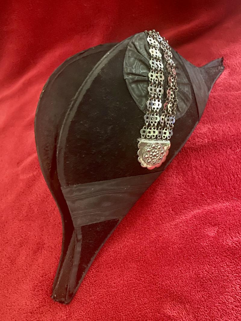 Extra photos of Antique Victorian Court Dress Cocked Moleskin Bicorn Hat - 51873