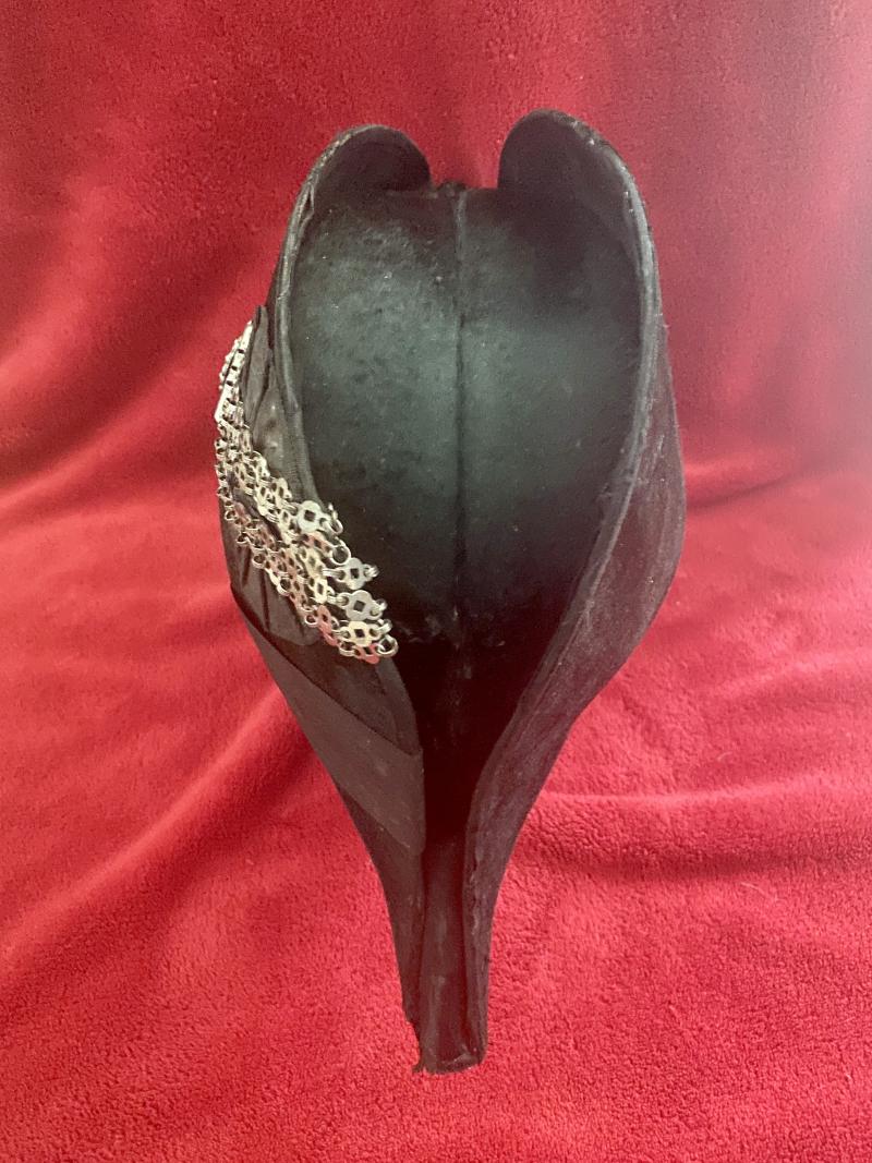 Antique Victorian Court Dress Cocked Moleskin Bicorn Hat c1880