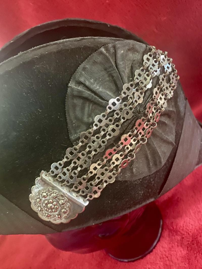 Antique Victorian Court Dress Cocked Moleskin Bicorn Hat c1880