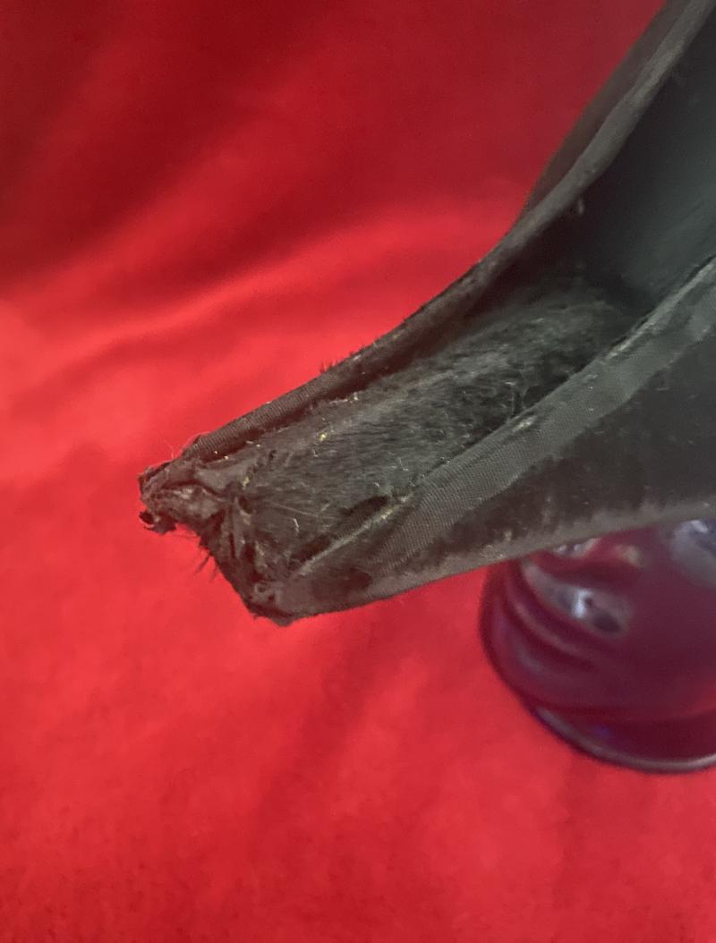 Antique Victorian Court Dress Cocked Moleskin Bicorn Hat c1880