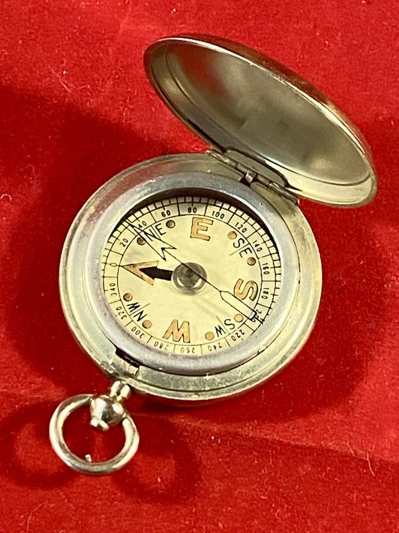 WW1 British Army Officers Full Hunter Pocket Mk VI Compass Possibly by Terrasse W. Co.