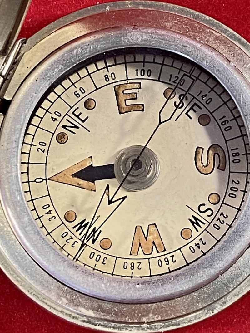 WW1 British Army Officers Full Hunter Pocket Mk VI Compass Possibly by Terrasse W. Co.