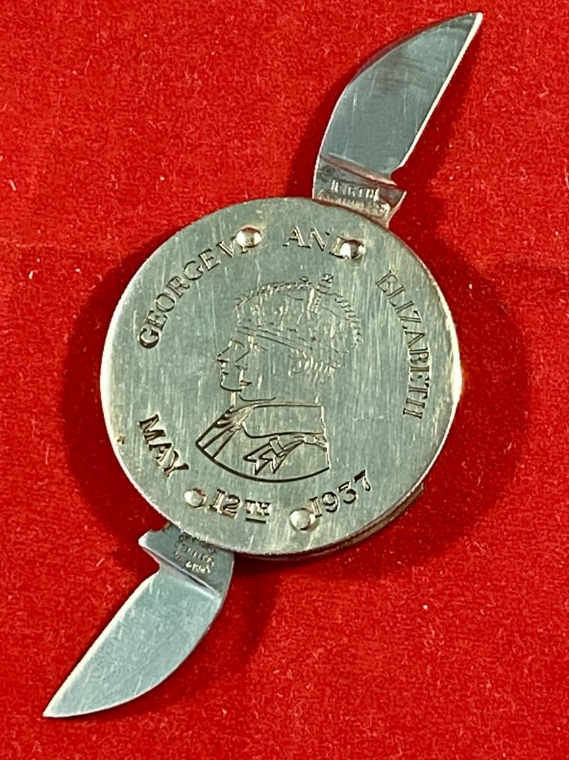Double Bladed “Coin” Penknife by G. Ibberson Sheffield – Souvenir of the Coronation of King George VI – 12th May 1937