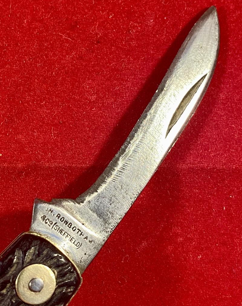 Vintage Pruning Knife with worn Blade by H. Rowbotham & Co. of Sheffield
