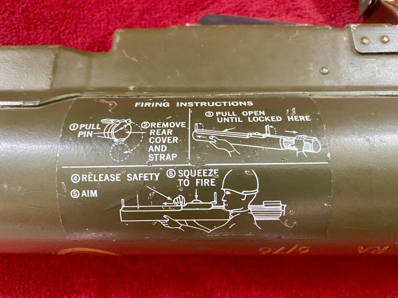 British LAW (Light Anti-Tank Weapon) 66mm Heat L1A2B1 Rocket Launcher dated 1976